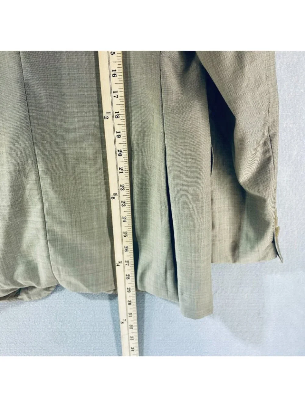 Ermenegildo Zegna Blazer Mens 38R Beige Wool Sport Coat Jacket Bespoke Wedding